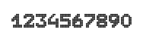 7×9数字点阵字体 ddN79BA0864
