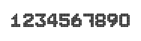 7×9数字点阵字体 ddN79BA0866