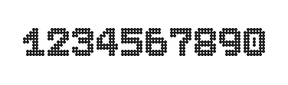 7×9数字点阵字体 ddN79BA0868