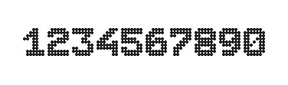 7×9数字点阵字体 ddN79BA0880