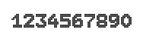 7×9数字点阵字体 ddN79BA0898