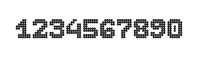 7×9数字点阵字体 ddN79BA0903