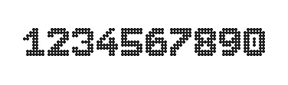 7×9数字点阵字体 ddN79BA0918