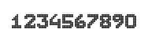 7×9数字点阵字体 ddN79BA0925