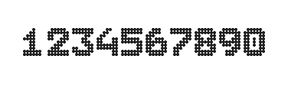 7×9数字点阵字体 ddN79BA0932