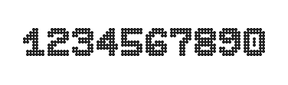 7×9数字点阵字体 ddN79BA0945