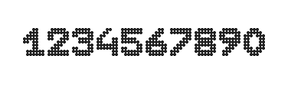 7×9数字点阵字体 ddN79BA0947