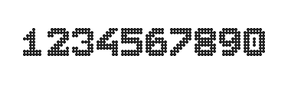 7×9数字点阵字体 ddN79BA0958