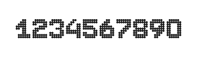 7×9数字点阵字体 ddN79BA0961