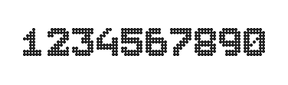 7×9数字点阵字体 ddN79BA0974