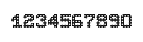 7×9数字点阵字体 ddN79BA0981