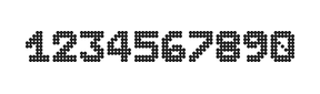 7×9数字点阵字体 ddN79BA1006