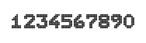 7×9数字点阵字体 ddN79BA1010