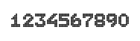 7×9数字点阵字体 ddN79BA1020