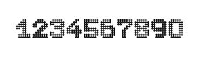 7×9数字点阵字体 ddN79BA1034