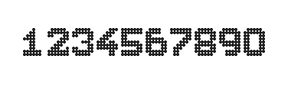 7×9数字点阵字体 ddN79BA1038