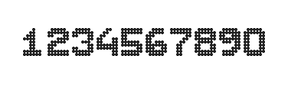 7×9数字点阵字体 ddN79BA1040