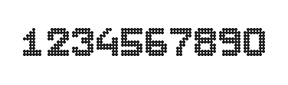7×9数字点阵字体 ddN79BA1043