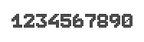 7×9数字点阵字体 ddN79BA1047