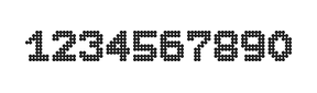 7×9数字点阵字体 ddN79BA1049