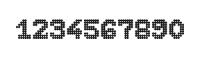 7×9数字点阵字体 ddN79BA1050