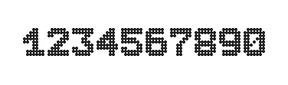 7×9数字点阵字体 ddN79BA1069