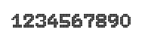7×9数字点阵字体 ddN79BA1078