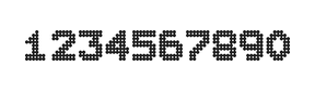 7×9数字点阵字体 ddN79BA1080