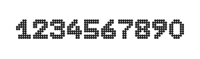 7×9数字点阵字体 ddN79BA1084