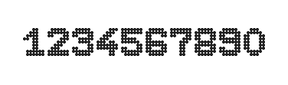 7×9数字点阵字体 ddN79BA1087