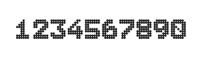7×9数字点阵字体 ddN79BA1104