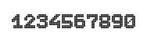 7×9数字点阵字体 ddN79BA1109