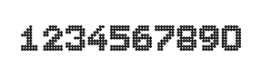 7×9数字点阵字体 ddN79BA1110