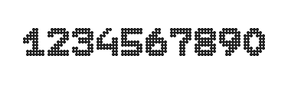 7×9数字点阵字体 ddN79BA1121