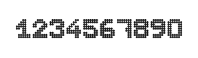 7×9数字点阵字体 ddN79BA1141