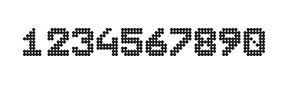 7×9数字点阵字体 ddN79BA1144