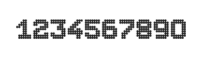 7×9数字点阵字体 ddN79BA1147
