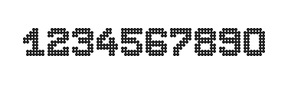 7×9数字点阵字体 ddN79BA1159