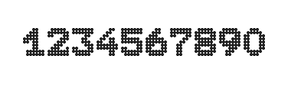 7×9数字点阵字体 ddN79BA1178