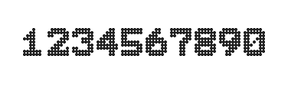 7×9数字点阵字体 ddN79BA1181