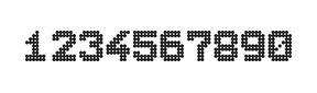7×9数字点阵字体 ddN79BA1182