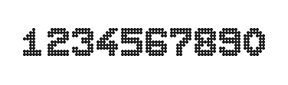 7×9数字点阵字体 ddN79BA1185