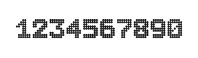 7×9数字点阵字体 ddN79BA1188