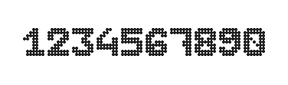 7×9数字点阵字体 ddN79BA1192