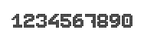 7×9数字点阵字体 ddN79BA1193