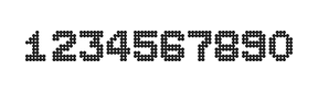 7×9数字点阵字体 ddN79BA1199