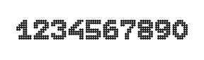 7×9数字点阵字体 ddN79BA1204