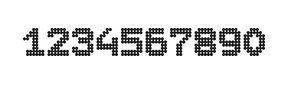 7×9数字点阵字体 ddN79BA1205