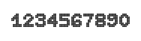 7×9数字点阵字体 ddN79BA1216
