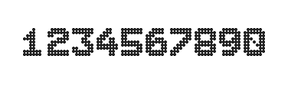 7×9数字点阵字体 ddN79BA1222